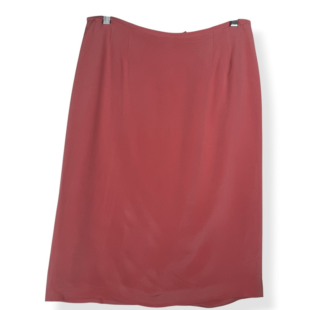 Preston & York Skirt Womens Size 10 Pink Silk Minimalist Career Chic Old Money